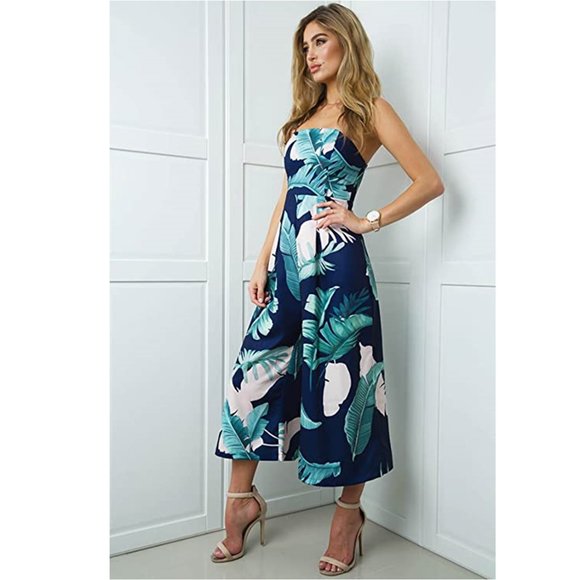 ECOWISH Floral Print Off Shoulder Romper/Jumpsuit 🏷️ NWOT 🏷️ - Picture 2 of 4